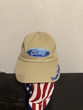 Vintage Ford Unisex Baseball Adjustable Hat Khaki Tan Hat Dealership Brand