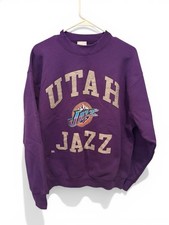 Vintage 90s NBA Utah Jazz Sweatshirt Purple Size L NBA