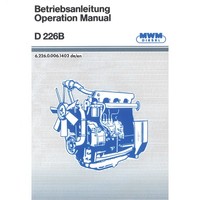 Mwm Dieselmotor D226 B 2 Bis 6 Zylinder Traktor Betriebsanleitung