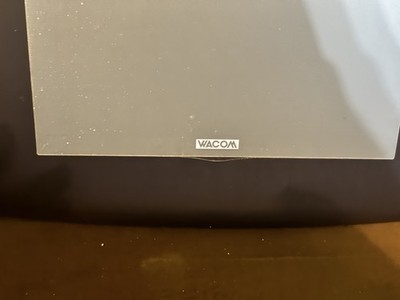 Wacom graphics tablet used for digital illustration and design.
