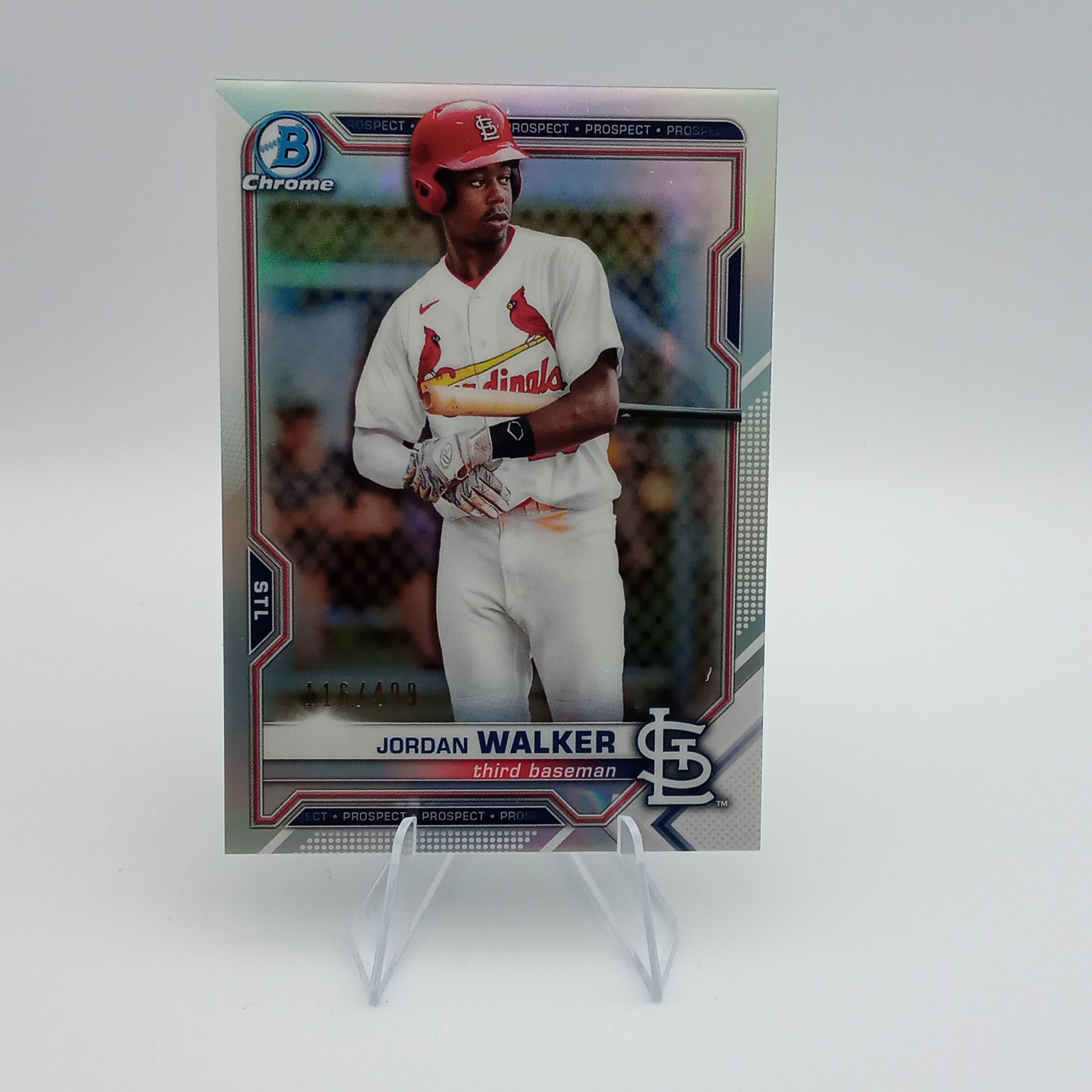 2021 Bowman #BCP-146 Jordan Walker Chrome Prospects Refractor #/499