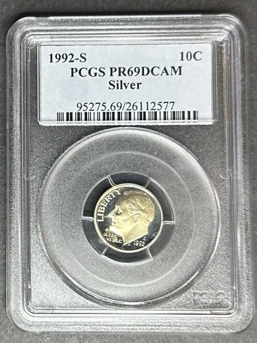 1992-S Silver Proof Roosevelt Dime PCGS PR-69 DCAM, Buy 3 Items, Get $5 Off!!