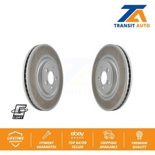 Front Coated Disc Brake Rotors Pair For Jaguar XF XJ XKR S-Type XK XJR Super V8