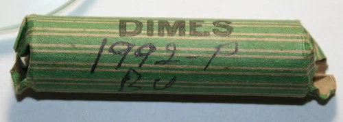 1992-P Roll of 50 Uncirculated Roosevelt Dimes