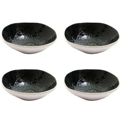 4er SET Müslischalen, Schüsseln PREGO BOTANIC BLACK  schwarz 18cm A.U Maison WA