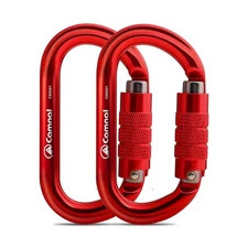 Heavy Duty Carabiner, 25kn(About 5620 lbs) Oval Auto Locking Carabiner Clip O...