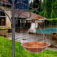 Hanging Bird Feeder Feeding Station Iron Outdoor Decoration Food Dispenser