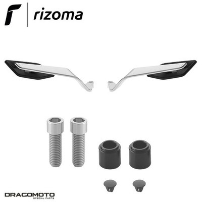 Stealth Max Mirror Bmw R nineT 2021-2024 Rizoma BSN140A BSN905B Silver