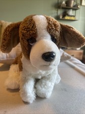 St. Bernard Puppy Dog Plush 12" Toys R Us 2013 Collectible Toy Droopy Eyes