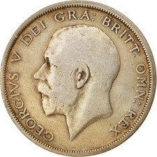 #858718 Coin, Great Britain, George V, 1/2 Crown, 1920, VF(20-25), Silver, KM: