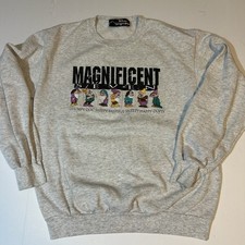 Vtg 90s Disney Originals 7 Dwarfs Sweatshirt Magnificent 7 Snow White Sz S/M
