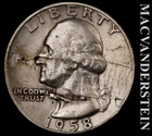 1958-D Washington Quarter - Lamination Error - Scarce  High Grade  #L5081