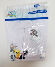 NEW Vintage Baby Looney Tunes Bugs Bunny Blanket Sleeper 141/2-18 Medium