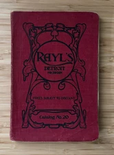 Rayl's Detroit Catalog 20 Tools Woodworkers Cement Workers Machinery Scroll Saws