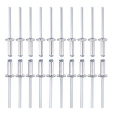 4mm x 13mm (DxL) Blind Rivets - 60Pack Aluminum Dome Open End Rivet