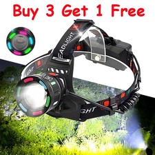 990000LM LED Headlamp Rechargeable Headlight Zoomable Head Torch Lamp Flashlight