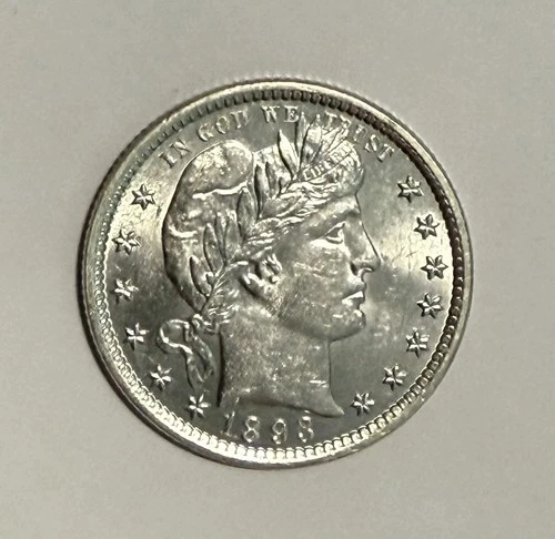 1893 Barber Quarter 25c BU++ 🌐FROSTY WHITE BRILLIANT UNCIRCULATED COIN‼️