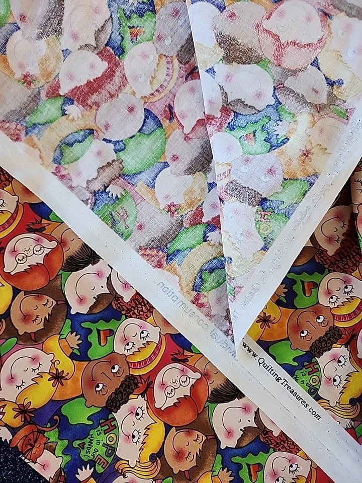 Kids GO Green 2008 Kari Pearson Quilting Treasures HOME SWEET HOME FABRIC YD - Image 3 of 4