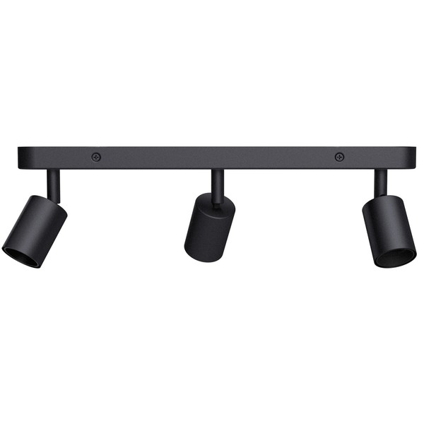 Awora Deckenleuchte E27 3 Flammig Schwarz Schwenkbar Drehbar Spot Deckenlampe-image