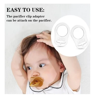 2X MAM Dummy Adapter Ring Dummy Ring Pacifier Clip Silicone Baby Soother Holder