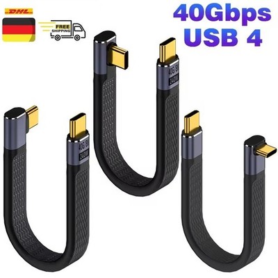 Typ C USB-C USB Kurz 90° Winkelkabel schnell Ladekabel für Samsung Huawei