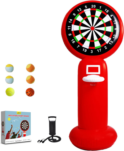 Inflatable Dart Board with Pump,5.6Ft Inflatable Games Set with Basketball Hoop - Picture 7 of 7