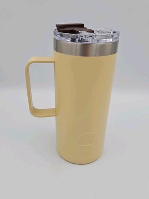 Ryze Mushroom Coffee 16oz Tumbler Stainless Steel Double Wall- Cream Yellow