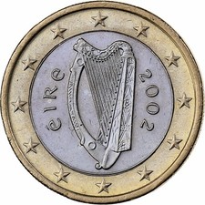 [#1222063] Ireland, 1 Euro, 2002, Dublin, Bi-Metallic, VZ+