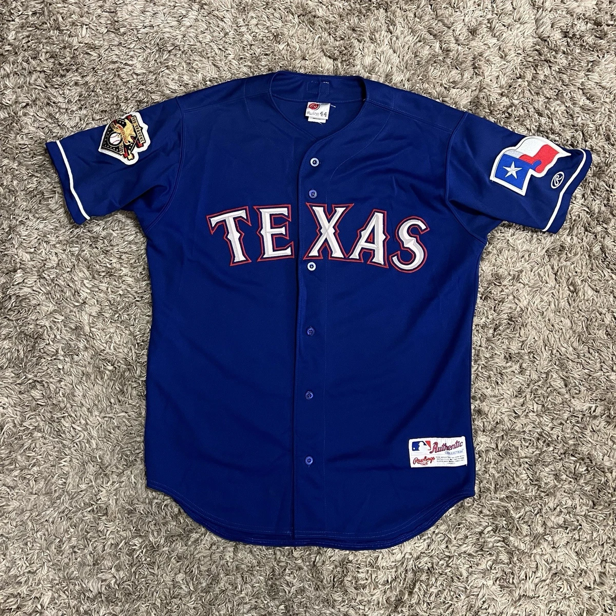 野球 Rawlings レンジャーズ ベースボールシャツ 42 USA製