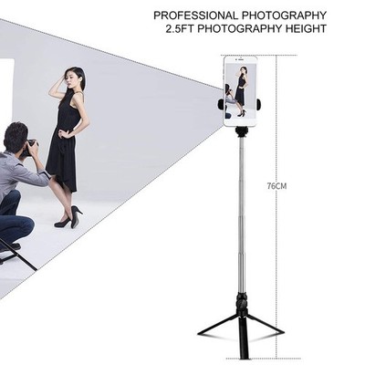 Mini Tripod Black ABS 360 Degrees Rotatable Adjustable Height Remote Control New