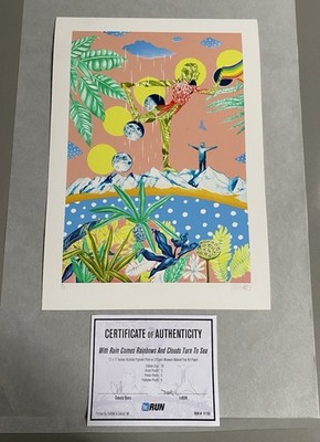 Celeste Byers With Rain Comes Rainbows And Clouds Turn To Sea Art Print PP COA
