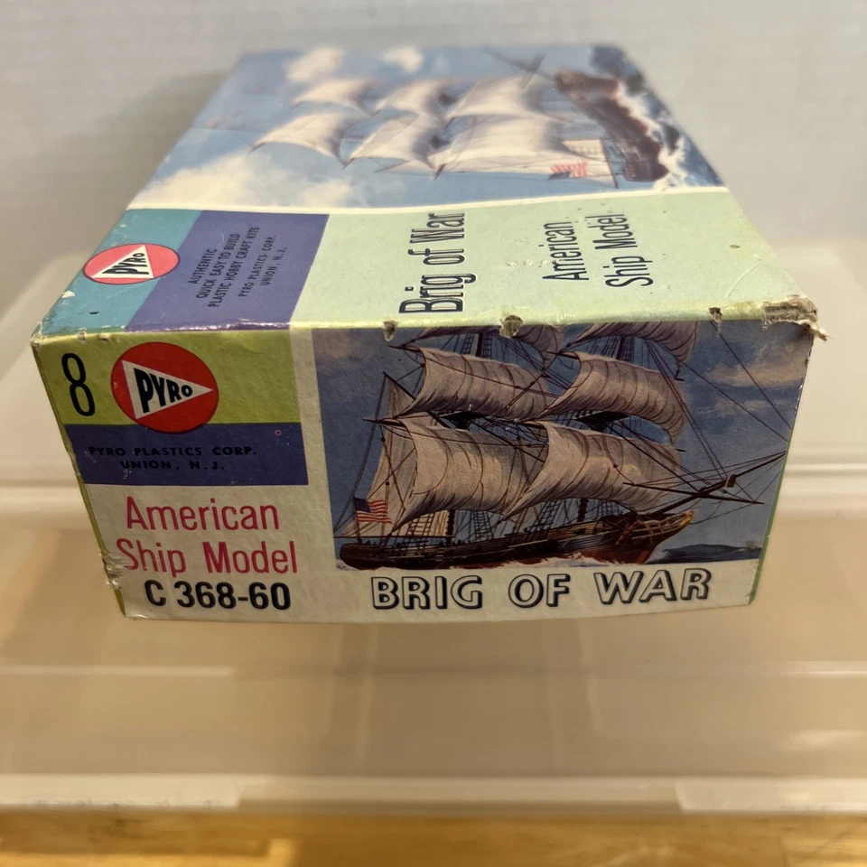 Pyro Brig Of War Ship Unassembled American Ship Model C368-60 Rare Vintage - Image 3 of 4