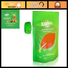 Reusable 6oz Food Pouch 50 Pack with Spoon - Baby Squeeze Storage for Purees,