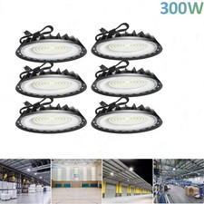 6Pack 300W UFO Led High Bay Light Industrial Commercial Warehouse Led Shop Light