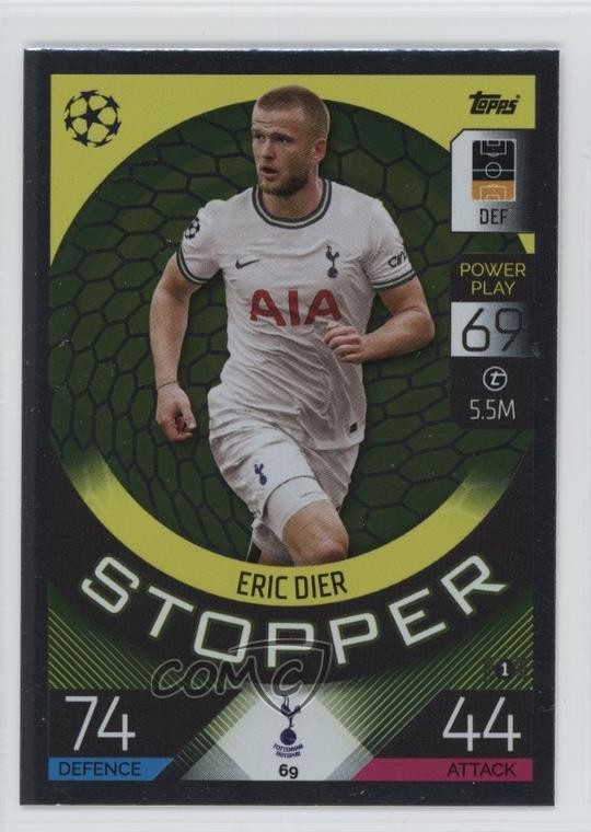 2022-23 Topps Match Attax UEFA Club Competitions Eric Dier #69 08rj
