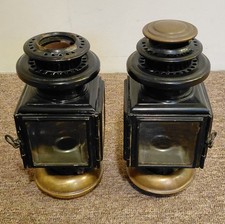 Ford Model T Kerosene Cowl Marker Lamps Brass Cap 1913-1914 Reproduction Pair Ford Model T Kerosene Cowl Marker Lamps Brass Cap 1913-1914 Reproduction Pair