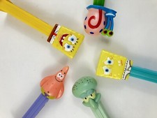 SpongeBob SquarePants PEZ Dispensers Lot of 5 (2004–2008) Gary Patrick Squidward