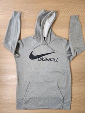 Nike Baseball hoodie Sweatshirt Mens L Fleece DRI-FIT Graphic Check Logo READ