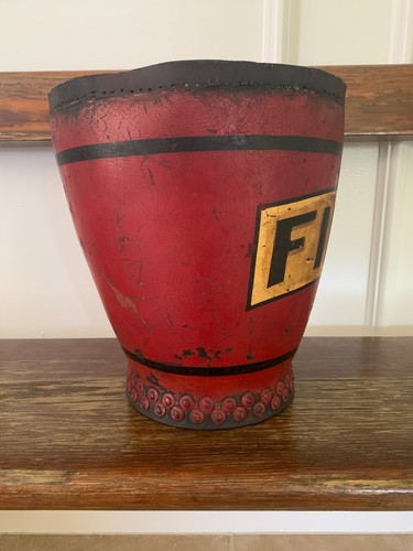 19th Century Red Leather Fire Bucket - Picture 9 of 18