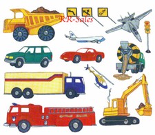 Cars Trucks Helicopter Road Signs 3 Sheets Wall Decor Imperial Instant Stencil