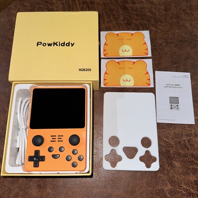 POWKIDDY RGB20S POCKET GAME CONSOLE 64GB + 16GB - Orange