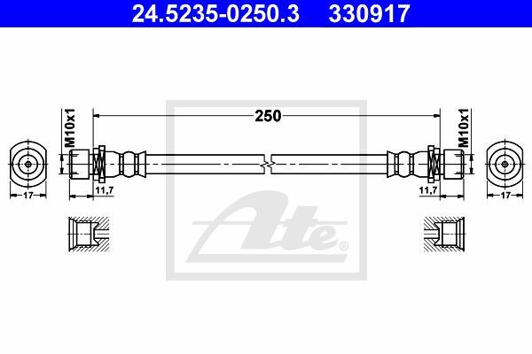 Flexible de frein Toyota Avensis Verso durite hydraulique 2.4 4WD