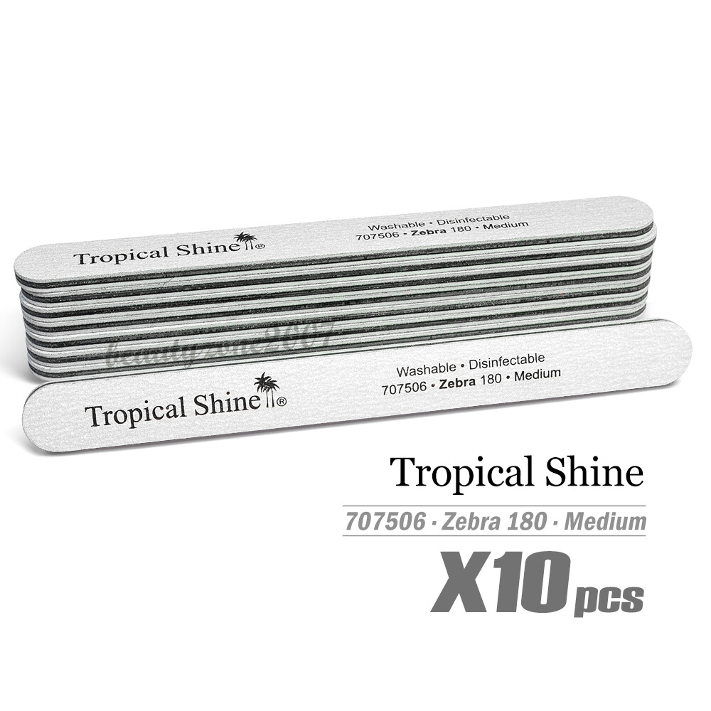 Tropical Shine Zebra Nail File 180/180 #707506 x 10 Pieces