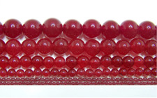 Red Jade Beads 4mm-6mm-8mm-10mm-12mm-14mm Real Stone 15" Strand AAA