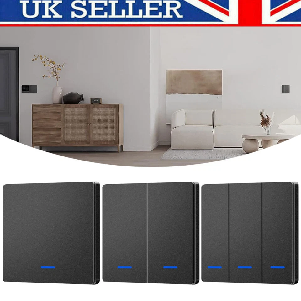 Tuya Smart Life APP WiFi Light Switch Push Button no Neutral required For Alexa - Image 2 of 4