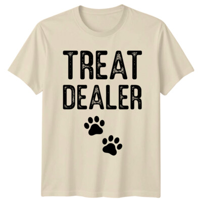 T-Shirt Leckerli Händler Hundepfotenabdrücke Grafik Neuheit