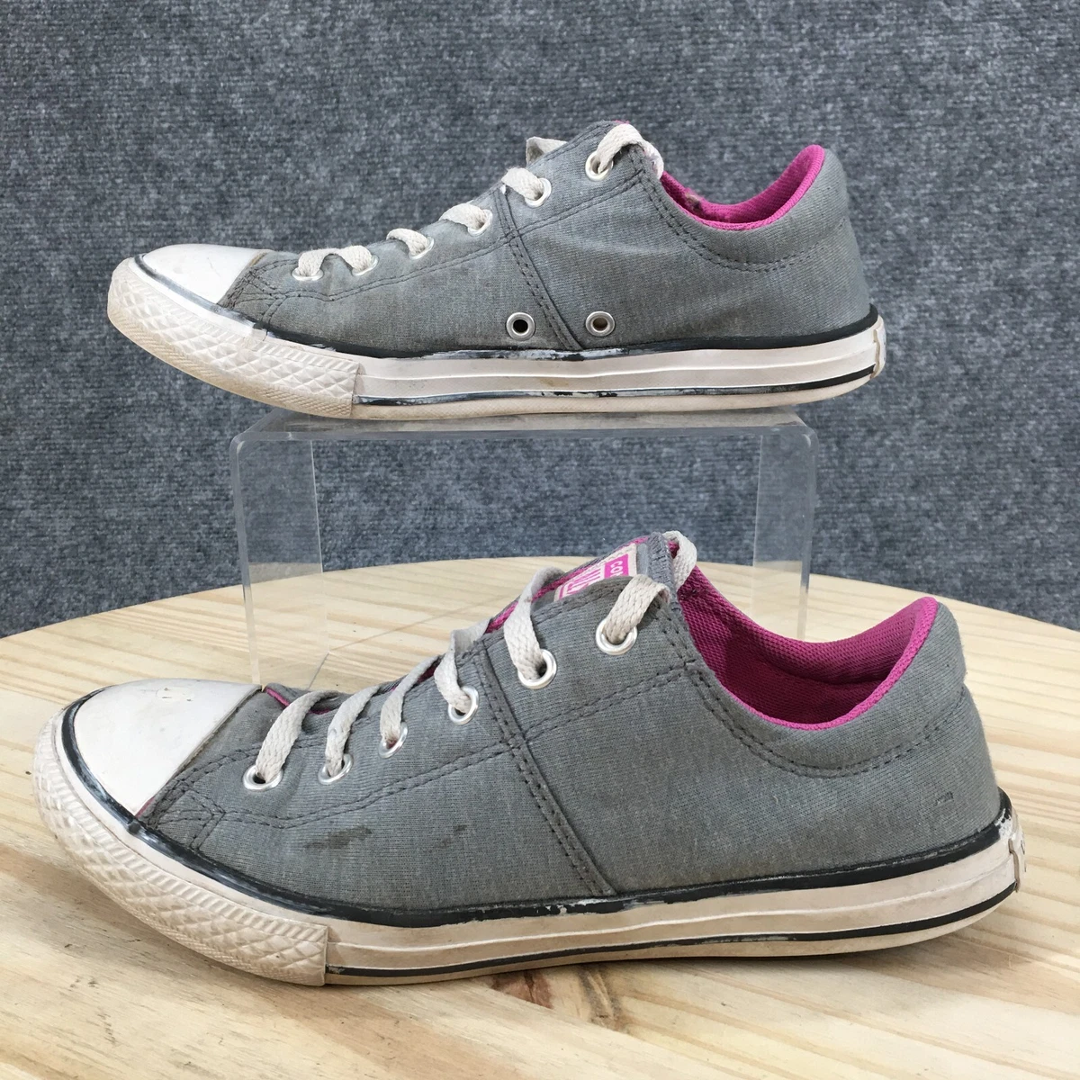 Converse Shoes Youth 5 Womens 6.5 Chuck Taylor All Star OX Sneakers Grey Low Top