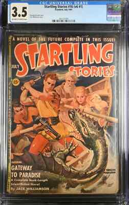    CGC 3.5 STARTLING STORIES #1 VOL 6 #16 MAGAZINE 1941 SEA MONSTER DRAGON CVR