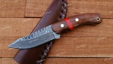 Custom Handmade Damascus Steel Knife | Skinner Hunting fixed blade Knife QR-B02