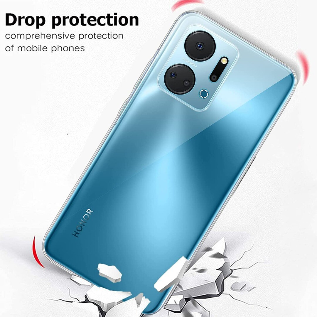 Custodia Telefono For Honor X7A Sottile Silicone Trasparente
